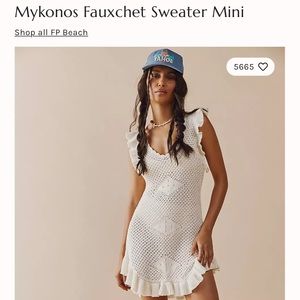 SOLD Free People Mykonos Fauxchet Sweater Mini (knit dress)